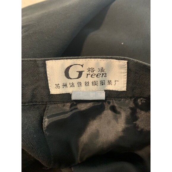 Green Mens Black Pleated Front Pockets 100% Silk Golf Shorts Athleisure Sz XL - Picture 6 of 9